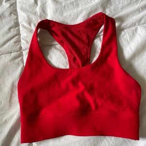 Lorna Jane hot red sports bra